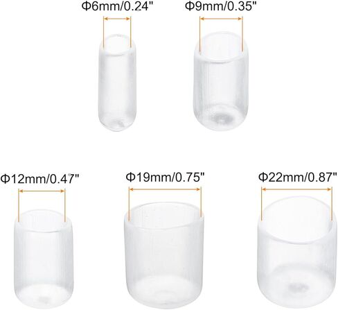 غطاء واقي لخيط المسمار، أغطية نهاية مطاطية، [للبرغي، المسمار] - 1/4 بوصة 3/8 بوصة 1/2 بوصة 3/4 بوصة 7/8 بوصة معرف/أسود/100 قطعة in Kuwait