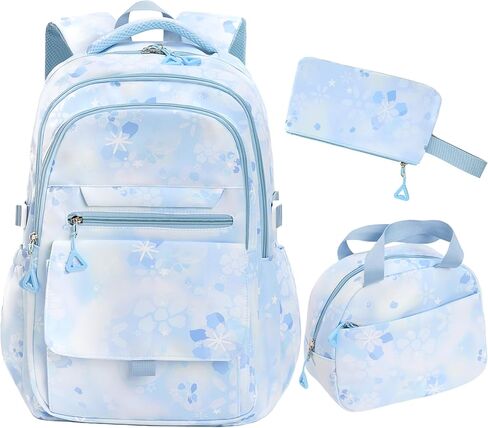 Kids backpack for Girl Bookbag for Girls with Lunch Bag & Pen Case studen Elementary Middle High schoolbag (pink) in Saudi Arabia