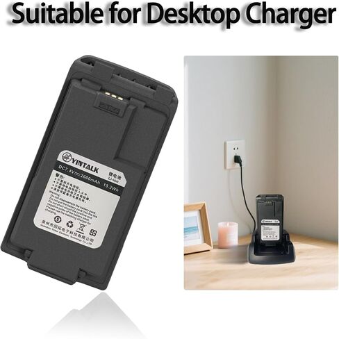 بطارية UV-K5 USB-C شحن 2600 مللي أمبير في الساعة سعة كبيرة 7.4VDC بطارية UV-K58 مع مشبك حزام لملحقات جهاز الاتصال اللاسلكي UV-K6 in Kuwait