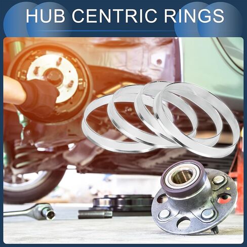 Hub Centric Rings, 72.56mm ID to 73.1mm OD Vehicle Wheel Hubrings Aluminum Alloy, 4 Pcs in Kuwait