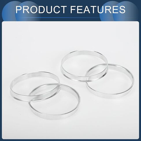 Hub Centric Rings, 72.56mm ID to 73.1mm OD Vehicle Wheel Hubrings Aluminum Alloy, 4 Pcs in Kuwait
