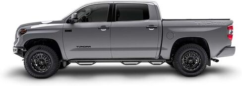 RealTruck Nerf Steps for Silverado/Sierra | Cab Length, Heavy Duty Steel, Gloss Back | C1773QC | Fits 2017-2019 Chevrolet Silverado/GMC Sierra 2500/3500 Classic Double Cab in Saudi Arabia