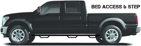 RealTruck Nerf Steps for Silverado/Sierra | Cab Length, Heavy Duty Steel, Gloss Back | C1773QC | Fits 2017-2019 Chevrolet Silverado/GMC Sierra 2500/3500 Classic Double Cab in Saudi Arabia