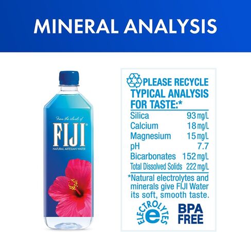 Fiji Natural Artesian Water 1 Liter / 33.8 Fl Oonce (حزمة 6) in Saudi Arabia
