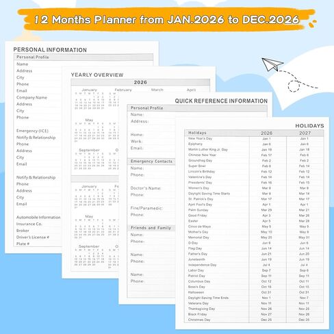 VinTS 2025 Planner, 8.5x11 Large Weekly Monthly Dated Planner,Jan-Dec.2025 Hardcover Planner Agenda Organizers with stickers, bookmarks, pocket for Women Home,Green in Kuwait