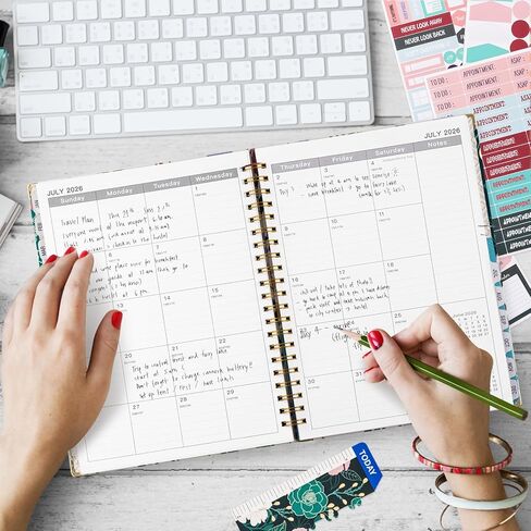 VinTS 2025 Planner, 8.5x11 Large Weekly Monthly Dated Planner,Jan-Dec.2025 Hardcover Planner Agenda Organizers with stickers, bookmarks, pocket for Women Home,Green in Kuwait