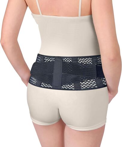 دعامة ظهر رياضية قابلة للتنفس، دعامة أسفل الظهر قابلة للتعديل لتخفيف الألم ودعم الظهر وحزام ضغط الخصر in Kuwait