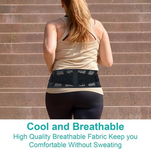 دعامة ظهر رياضية قابلة للتنفس، دعامة أسفل الظهر قابلة للتعديل لتخفيف الألم ودعم الظهر وحزام ضغط الخصر in Kuwait