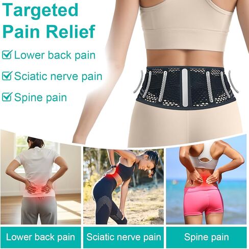 دعامة ظهر رياضية قابلة للتنفس، دعامة أسفل الظهر قابلة للتعديل لتخفيف الألم ودعم الظهر وحزام ضغط الخصر in Kuwait