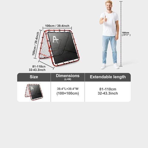 Double Sided Rebounder Net Soccer Training Equipment,Soccer Goal Kickback Target Adjustable for Kids Play Teaching Practise Equipment,Adjustable Portable Soccer Nets for Garden in Saudi Arabia