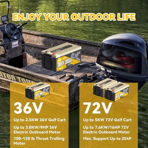 بطارية Power Queen 48V 30Ah Lithium Golf Cart، بطارية GC2 LiFePO4 Bluetooth، 100A Smart BMS، حماية من درجات الحرارة المنخفضة، تدعم محرك يصل إلى 3 كيلو وات، خرج طاقة مستمر بحد أقصى 4.096 كيلو وات، مثالي لعربات الجولف in Kuwait