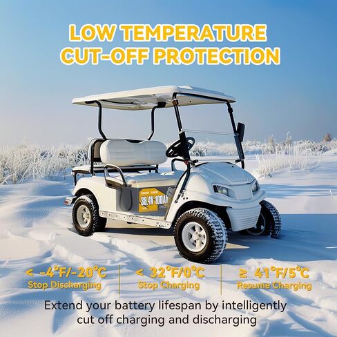 بطارية Power Queen 48V 30Ah Lithium Golf Cart، بطارية GC2 LiFePO4 Bluetooth، 100A Smart BMS، حماية من درجات الحرارة المنخفضة، تدعم محرك يصل إلى 3 كيلو وات، خرج طاقة مستمر بحد أقصى 4.096 كيلو وات، مثالي لعربات الجولف in Kuwait
