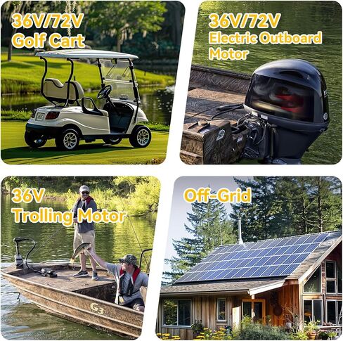 بطارية Power Queen 48V 30Ah Lithium Golf Cart، بطارية GC2 LiFePO4 Bluetooth، 100A Smart BMS، حماية من درجات الحرارة المنخفضة، تدعم محرك يصل إلى 3 كيلو وات، خرج طاقة مستمر بحد أقصى 4.096 كيلو وات، مثالي لعربات الجولف in Kuwait