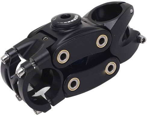 Drfeify Suspension Handlebar Stem, Aluminum Alloy Shock Absorbing Handlebar Stem with 4 Link Structure for Gravel Mountain Road in Saudi Arabia