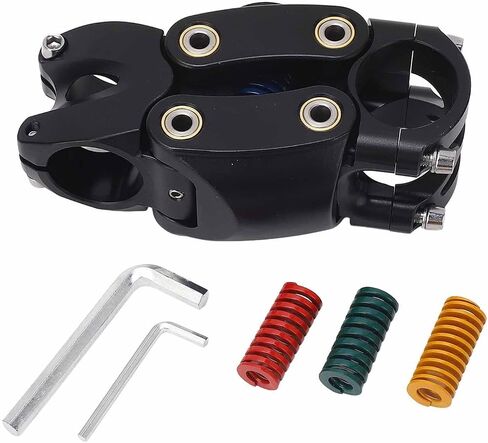 Drfeify Suspension Handlebar Stem, Aluminum Alloy Shock Absorbing Handlebar Stem with 4 Link Structure for Gravel Mountain Road in Saudi Arabia