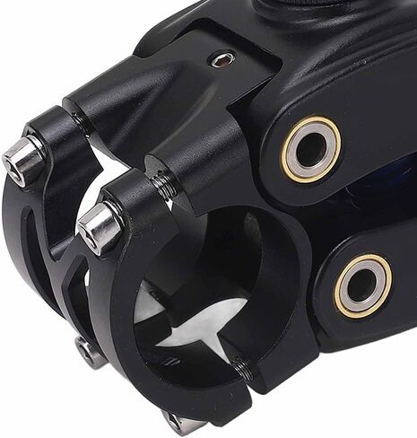 Drfeify Suspension Handlebar Stem, Aluminum Alloy Shock Absorbing Handlebar Stem with 4 Link Structure for Gravel Mountain Road in Saudi Arabia
