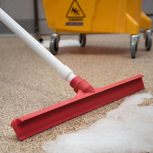 SPARTA 3656703 Plastic Floor Squeegee, Shower Squeegee, Heavy Duty Squeegee With Rubber Blade For Windows, Glass, Shower Doors, Floors, Windshields, 20 Inches, Black in Kuwait