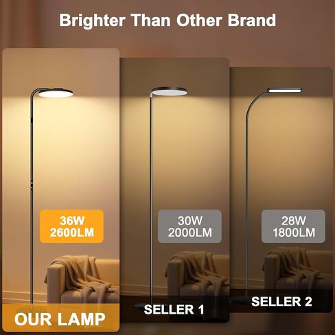 مصابيح أرضية لغرفة المعيشة ، LED 2400LM/36W مصباح دائم مع طاولة قابلة للضوء 69 "ضوء الزاوية الطوي in Saudi Arabia