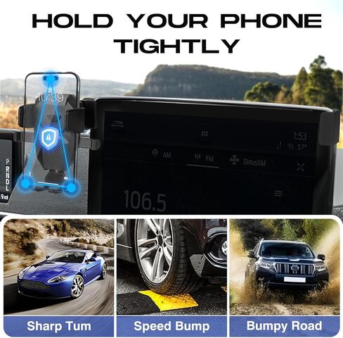 Car Phone Holder for Toyota Corolla 2019-2024/Corolla Cross 2022-2024 Accessories,Adjustable GPS Corolla Phone Mount for 8-inch Screen,Hands-Free Ultra Stable Phone Stand for All Phones in Kuwait