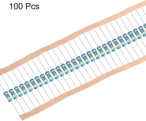 uxcell 100Pcs 470 Ohm Resistor, 1/2W 1% Tolerance Metal Film Resistors, Lead, 5 Bands for DIY Electronic Projects and Experiments in Saudi Arabia