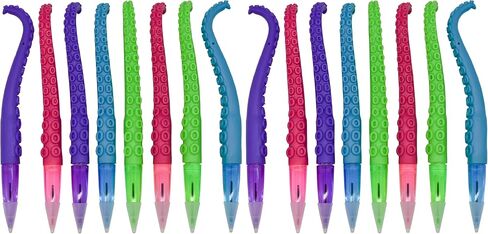 Maydahui 8 PCS Octopus Tentacle Shaped Ballpoint Pen Funny Finger Puppet Pen Black Ink Devilfish Fish Pens Soft Silicone for Boys School Student in Kuwait