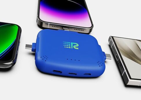 شاحن محمول Universe 3 في 1 - 3300 مللي أمبير، شحن سريع عالي السرعة 2.4 أمبير متوافق مع iPhone وAndroid Lightning، النوع C، Micro-USB يشحن 3 أجهزة في وقت واحد - RC33 مشحون مسبقًا in Kuwait