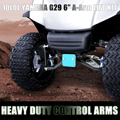 10L0L 6 بوصة مجموعة رفع الذراع المزدوجة لـ Yamaha G29 Drive/Drive 2 (2007-up) عربة جولف كهربائية، فولاذ قوي للخدمة الشاقة in Saudi Arabia