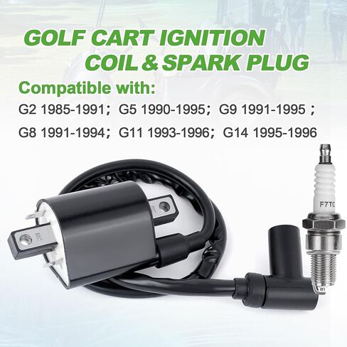 10L0L Golf-Cart-Ignition Coil & Spark Plug-Kit for Yamaha G2 G5 G8 G9 G11 G14 Models, Replaces OEM J38-82310-20-00, Easy Installation Durable Performance in Saudi Arabia