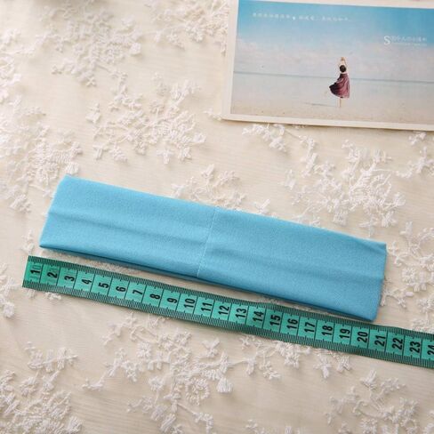 White Headbands - White Yoga Headbands Hairbands Exercise Bands Soft and Stretchy Elastic Solid Color in Saudi Arabia