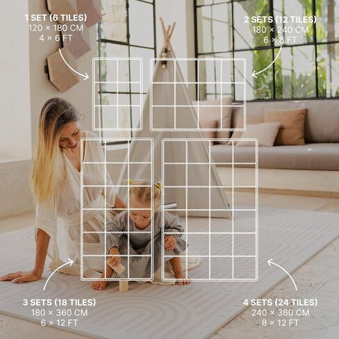 Toddlekind Haven Puzzle Playmat, 4x6 Non-Toxic Interlocking Foam Floor Mat in Saudi Arabia