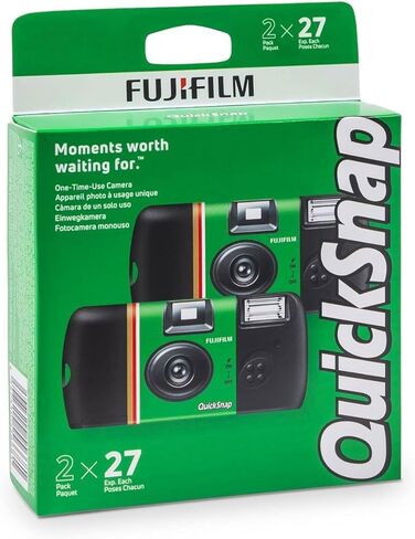 Fujifilm Quicksnap Flash 400 مرة واحدة استخدم كاميرا 35 مم يمكن التخلص منها مع فلاش ، 27 تعرضا كيس الكاميرا 12 pack + slinger (12x كاميرات يمكن التخلص منها) in Saudi Arabia
