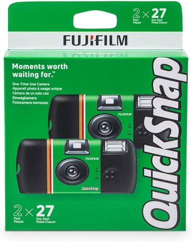 Fujifilm Quicksnap Flash 400 مرة واحدة استخدم كاميرا 35 مم يمكن التخلص منها مع فلاش ، 27 تعرضا كيس الكاميرا 12 pack + slinger (12x كاميرات يمكن التخلص منها) in Saudi Arabia