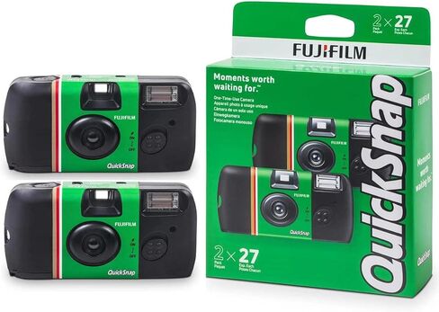 Fujifilm Quicksnap Flash 400 مرة واحدة استخدم كاميرا 35 مم يمكن التخلص منها مع فلاش ، 27 تعرضا كيس الكاميرا 12 pack + slinger (12x كاميرات يمكن التخلص منها) in Saudi Arabia