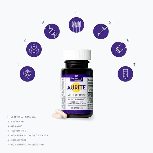 Saffron Supplement | Stress Management, Herbal Mood Support, Long-Term Memory, for Women & Men. 60 Count, Saffron 30mg, Vegetarian Friendly, Non-GMO, Gluten-Free, Soy-Free (2 Months of Supply) in Saudi Arabia