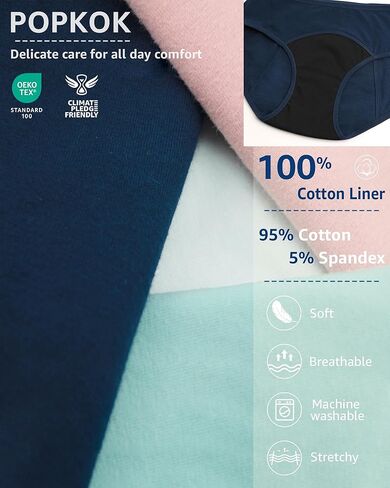 Teen Girls Period Underwear Cotton Brief Panties 4 pack in Kuwait