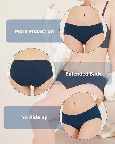 Teen Girls Period Underwear Cotton Brief Panties 4 pack in Kuwait