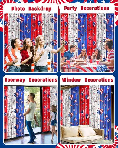 Valentines Day Decorations Foil Fringe Curtains for Party, 2 Pack 3.3 x 6.6 FT Galentines Day Decorations Red Pink Silver Tinsel Streamer, Valentines Backdrop Heart Decorations for Birthday Wedding in Kuwait