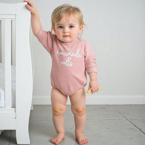 Pudcoco Baby Boys Girls Thanksgiving Outfit Homemade Rolls Bubble Sweatshirt Romper Bodysuit Fall Clothes in Saudi Arabia