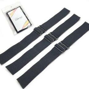 Luwigs 3pcs Adjustable Elastic Bands for Wigs,1.2 inch Black Elastic Bands with Adjustable Straps Sewing for Making Wigs/Lace Closure (3pcs, Black)