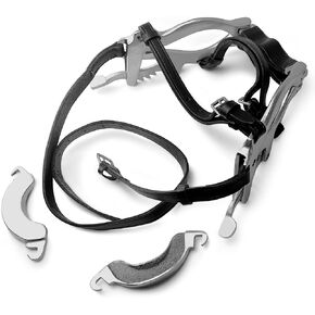 DEXSUR Horse Equine Dental Kit - Six Ratchet Settings, Secure Locking Mechanism, Stainless Construction, Leather Straps Included, Durable Equine Dental Kit.