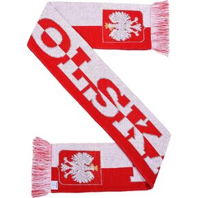 Polska Authentic Poland Soccer Knit Scarf, Made in Poland