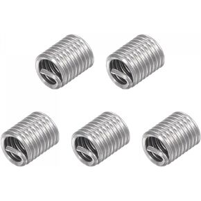 uxcell Wire Thread Inserts 5/8-11 UNC 2.0D 304 Stainless Steel Helical Type Coiled Wire Screw Repair Threaded Sleeve Steel Sheath 5pcs