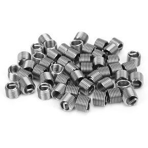 50Pcs Helical Threaded Inserts M8x1.25 Spiral Circle Repair Insert Reducer Nut Stainless Steel Threaded Expand Socket Set(M8 x 1.25 x 1D)