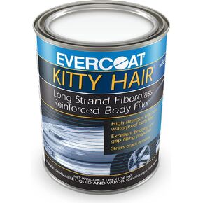 Everocat Kitty Hair Long Strand Fiberglass Reinforced Filler for Fiberglass & Sheet Metal - 32 Fl Oz