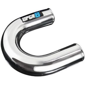 Upgr8 Universal Outside Diameter Polished Aluminum Pipe (3.0"(76MM), 180 Degree)