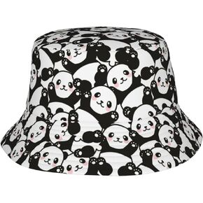 Cute Panda Bucket Hat for Women Men Teens Unisex Beach Fisherman Hats,Sun Cap Packable Outdoor