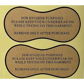 Adhesive Protective Hygiene Try On Stickers/Labels for Swimsuits, Swimwear and Lingerie. Panty Liner/Barrier (100, Standard)