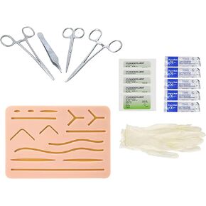 Suture Practice Kit, YOUYA DENTAL Oral Suture Kit for Suture Training for Dental Medical, 14 Piece Including Soft Silicone Bionic Oral Multiple Wound Types, 2 Differenent Oral Suture Pads for Dentist