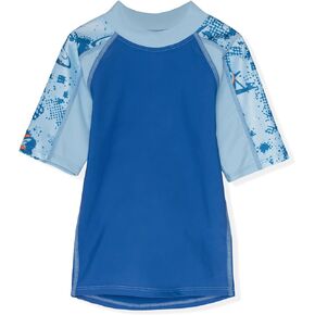 Tuga Boys Short Sleeve Rash Guard 1-14 Years, UPF 50+ Sun Protection Swim Shirt