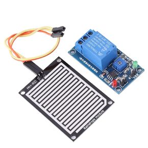 Raindrops Sensor, 12V Rain Dectection Module Adjustable Rain Sensor Controller Relay for Weather Monitoring